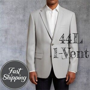 $295 MICHAEL KORS Mens 44L Light Gray Blazer Sport Coat 2-Button Jacket Classic